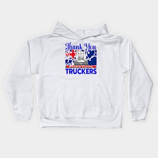 THANK YOU TRUCKERS AUSTRALIA FLAG FREEDOM CONVOY OF TRUCKERS FOR FREEDOM Kids Hoodie